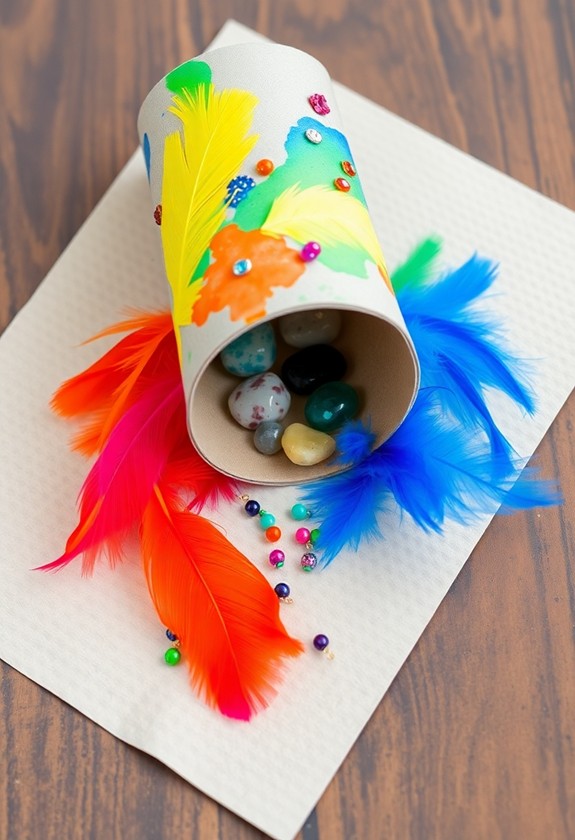diy paper towel rainstick
