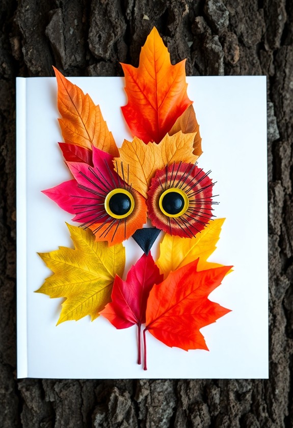 fall leaf character art