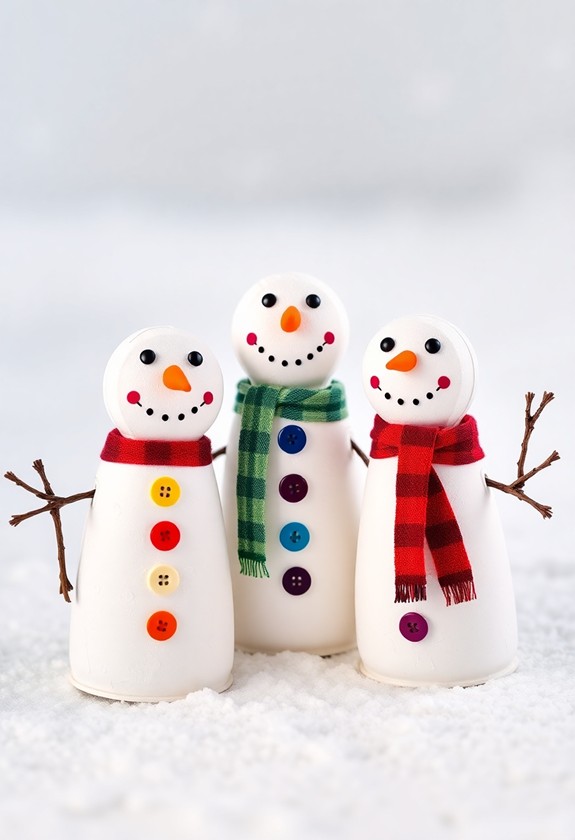 foam snowman family craft