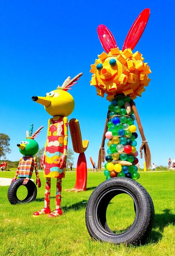 found object outdoor sculpture