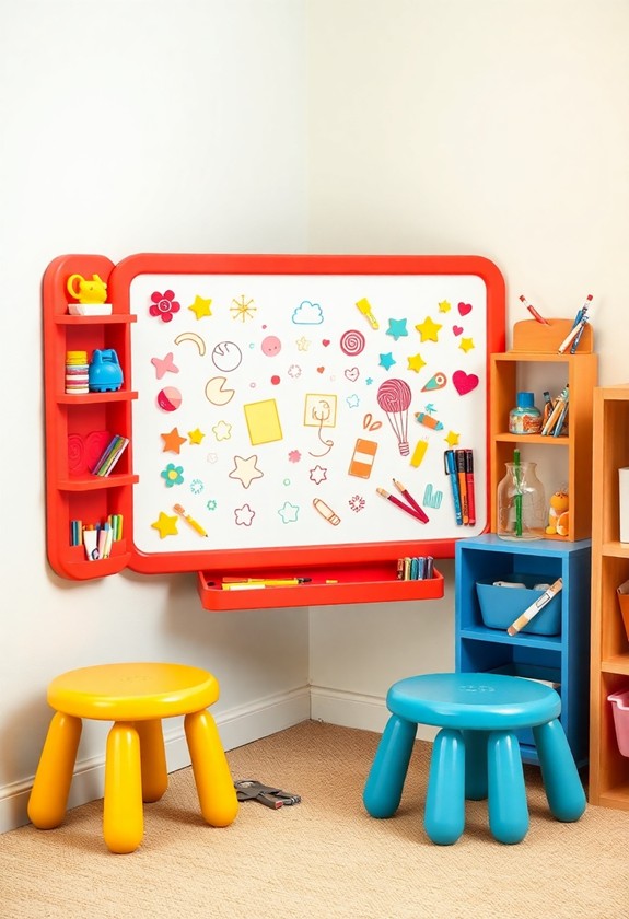 magnetic drawing board corner