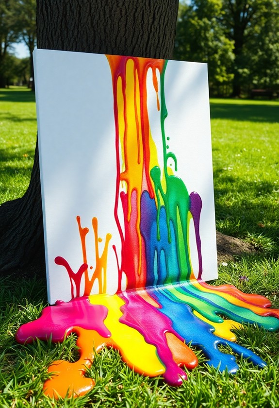 melted crayon sun art