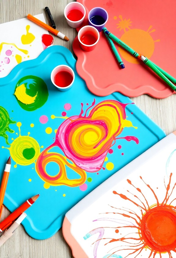 mess free art mats selection