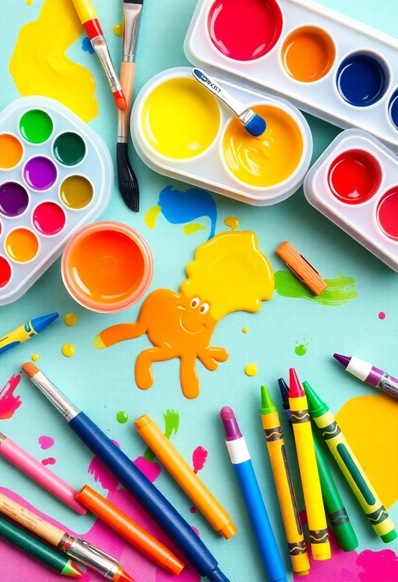 mess free art supplies ideas
