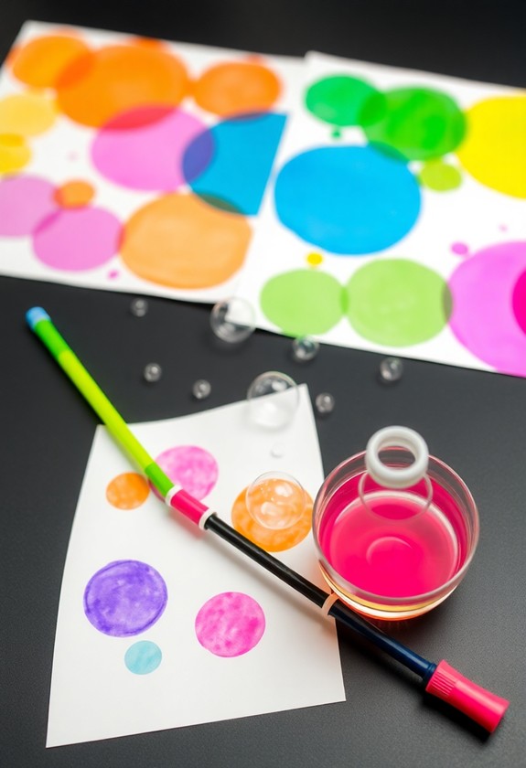 mess free bubble painting