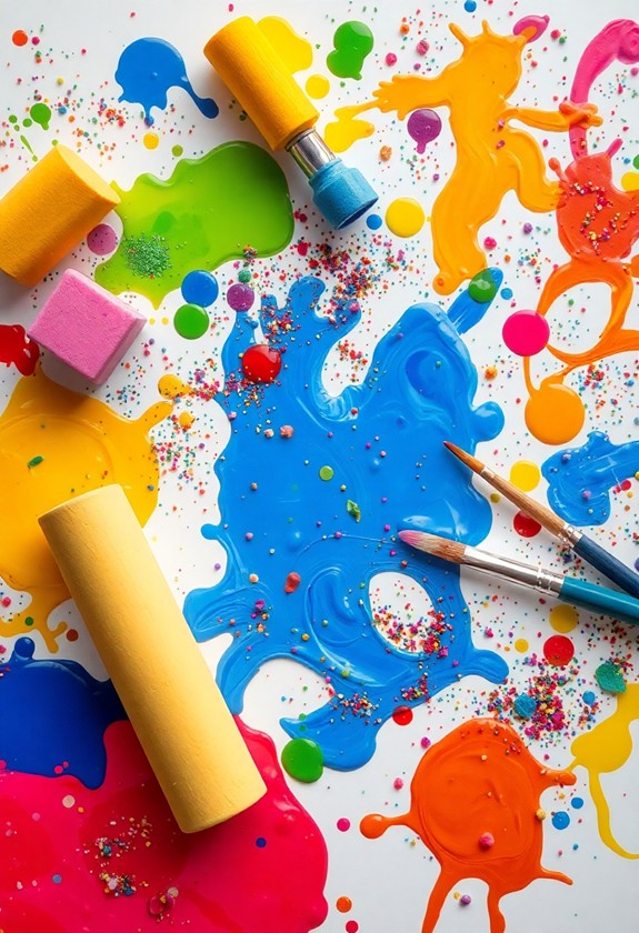 messy sensory art fun