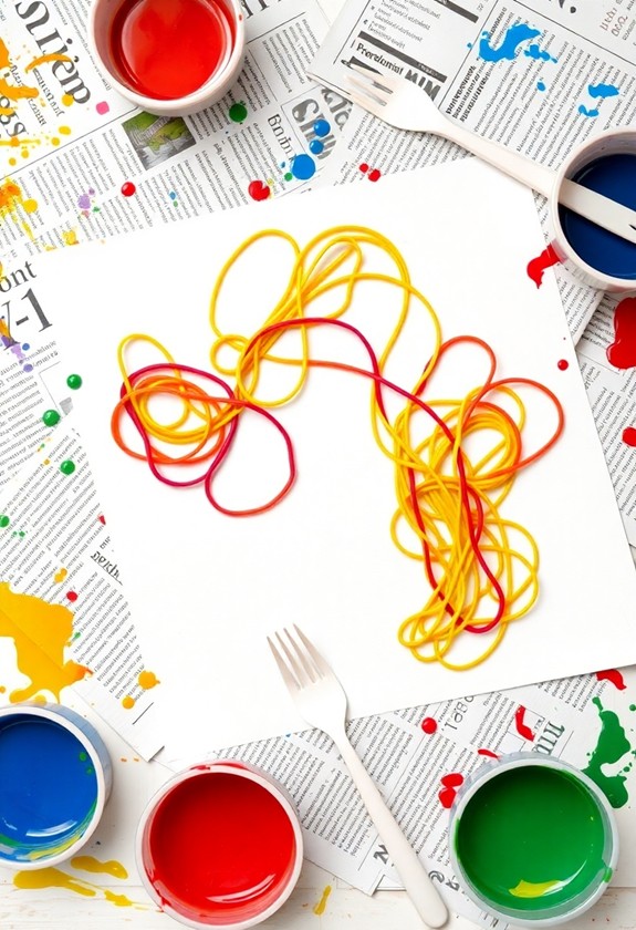 noodle art creation