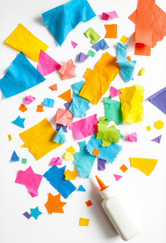 paper tearing and gluing