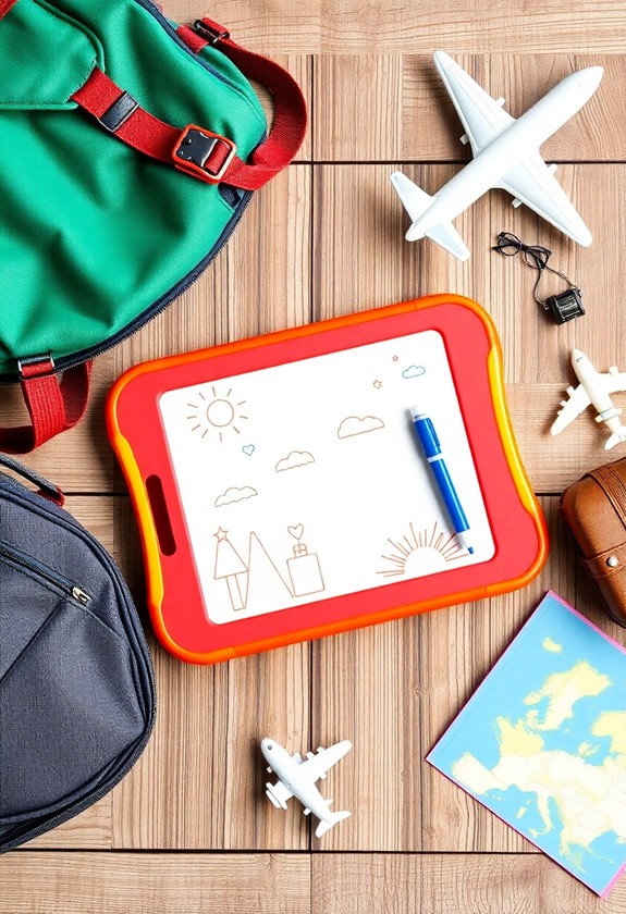 portable magnetic drawing board