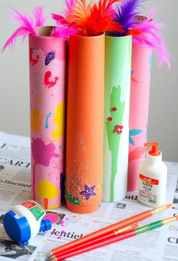 recycled cardboard cylindrical structures