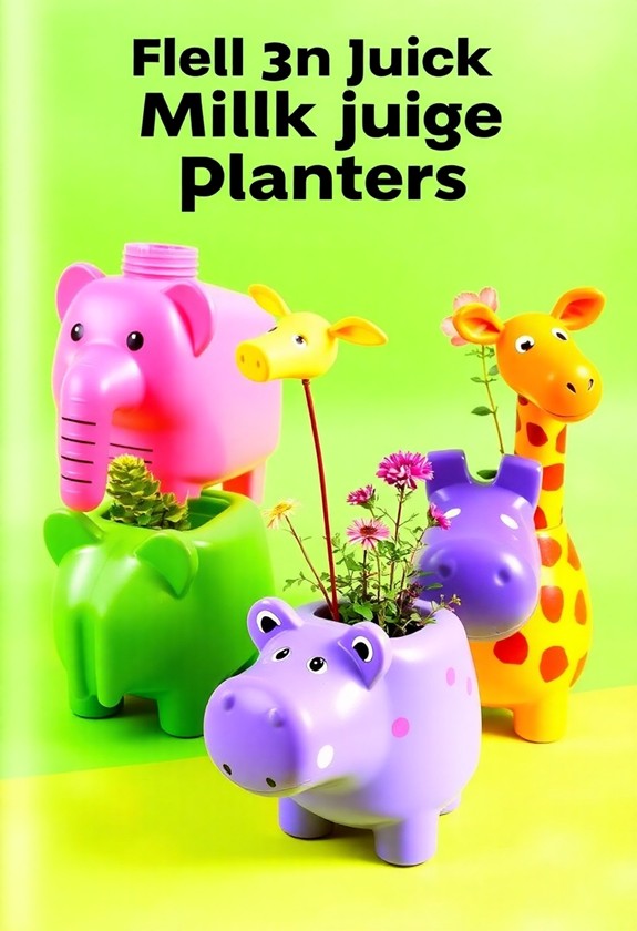 recycled plastic animal planters