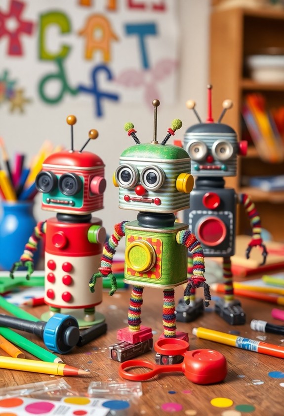 robots made from cans
