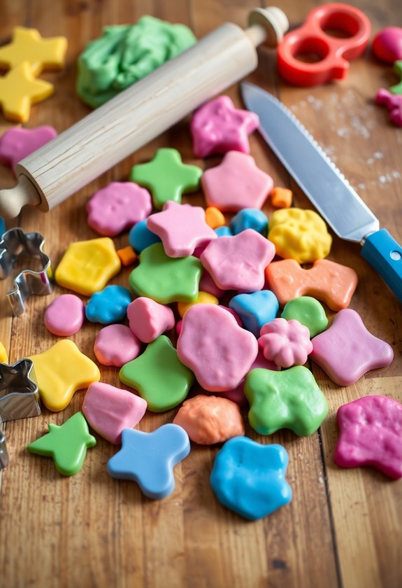 sculpting with edible playdough