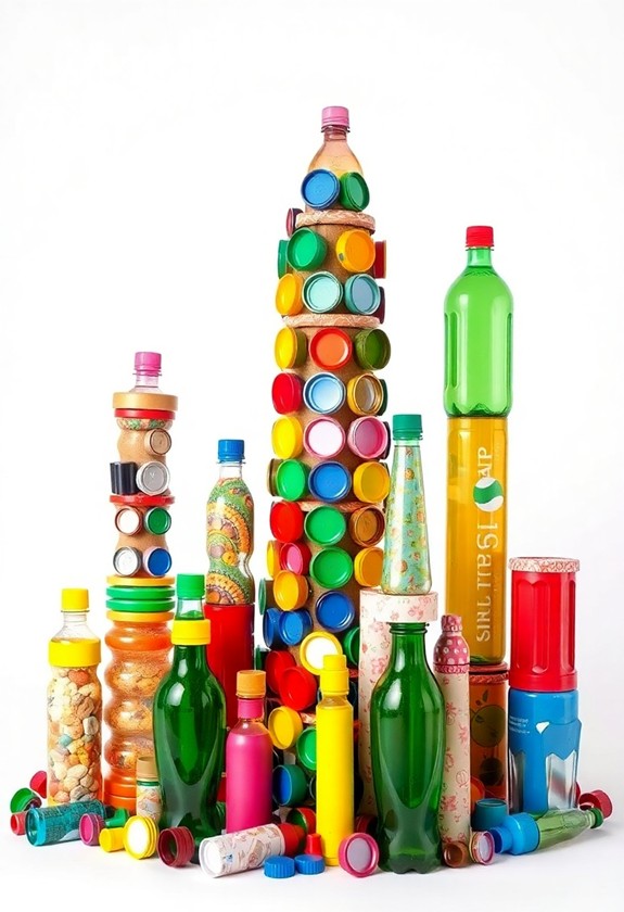 sculpture created from recycled materials