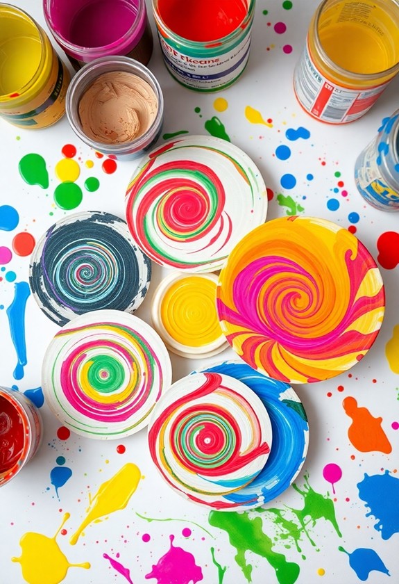 spinning bottle cap art
