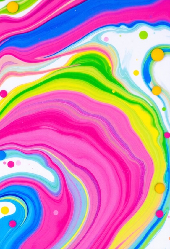 swirled colorful condensed milk