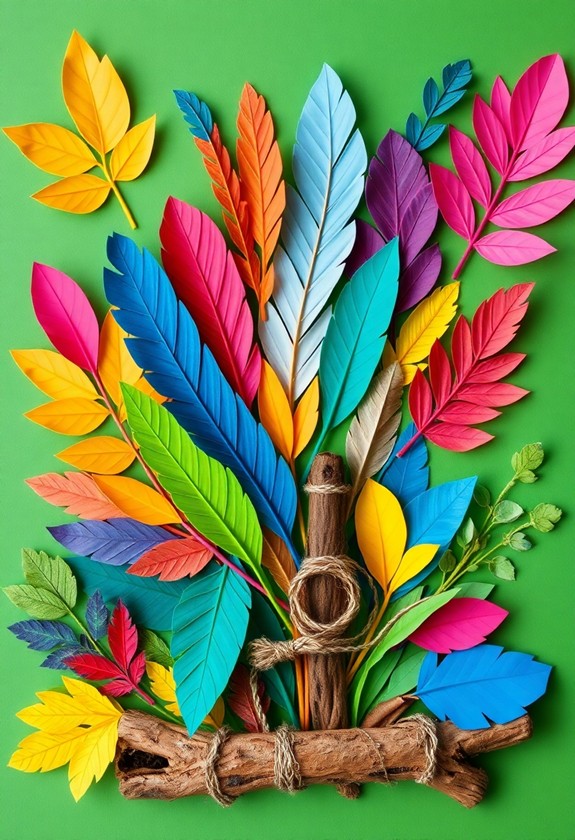 textured rainforest art collage