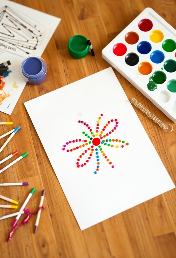 toddler friendly q tip art
