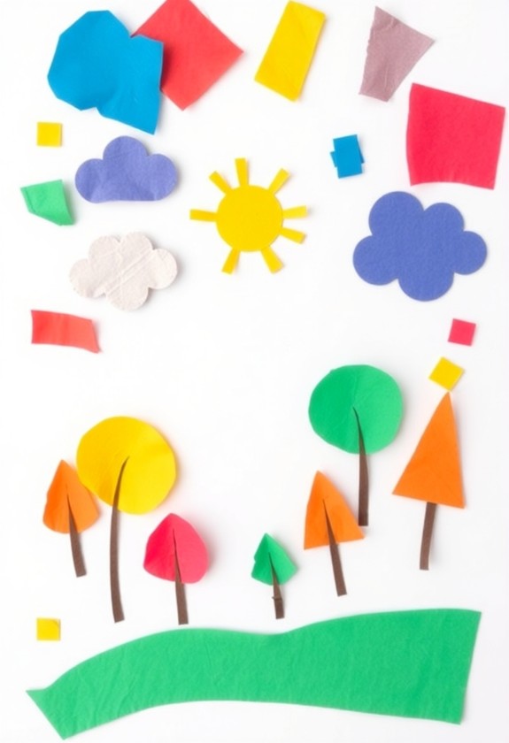torn paper art creations