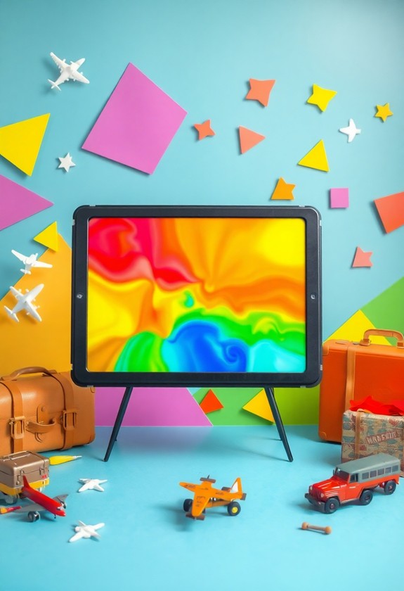 vibrant art materials for children