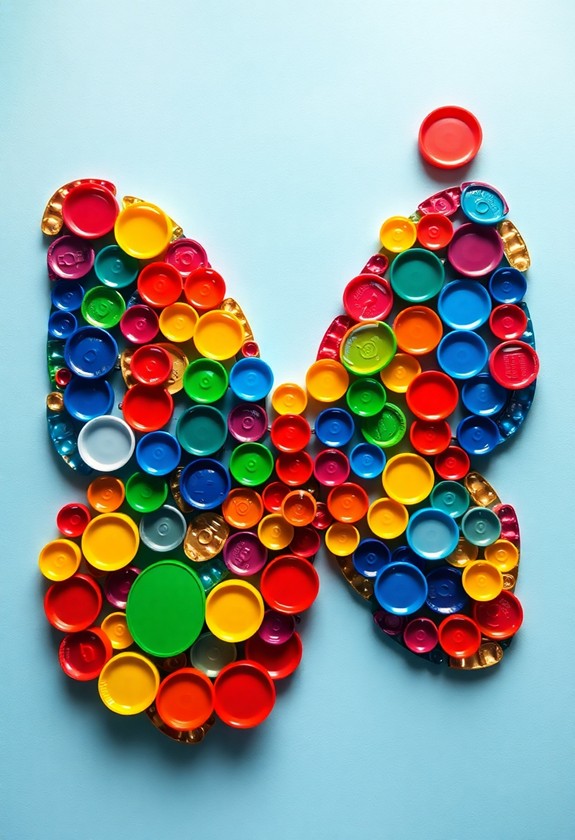 vibrant cap mosaic art