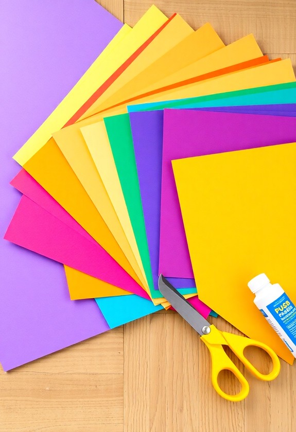 vibrant crafting material supply