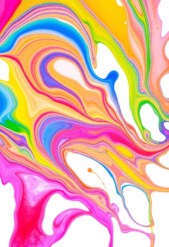 vibrant frozen art creation