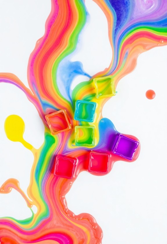 vibrant frozen art creation