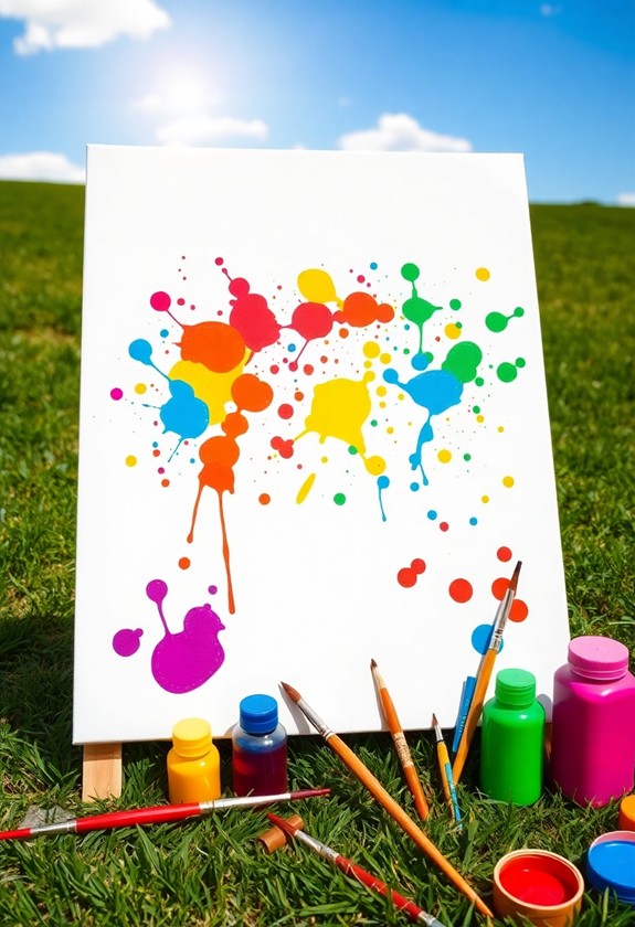 vibrant outdoor art activity