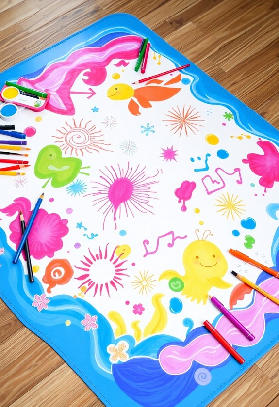 water based drawing mat