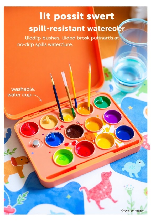 watercolor sets spill resistant